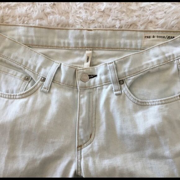 rag & bone White Light Wash Denim Jean Skinny - Picture 4 of 9